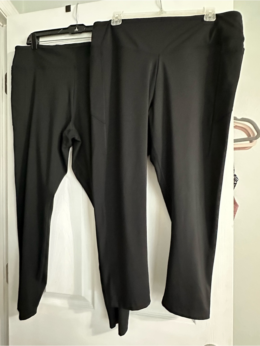 PINK Victoria's Secret Black Waistband Logo Leggings (2 pairs)